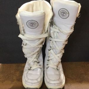 Timberland White Women's Winter Lace-Up Boots